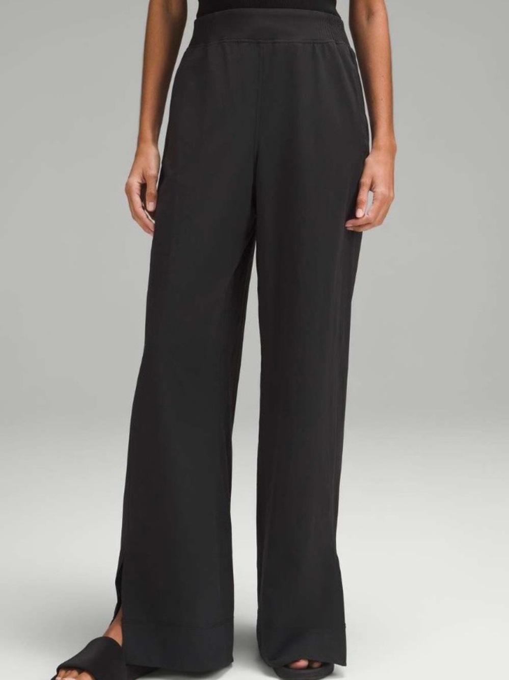 lululemon Black Wide-Leg Stretch Woven Pant XL